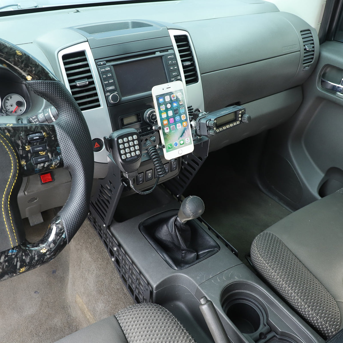 Off-Road Console Molle Panels Digital Device Mount For Nissan Frontier 2009-17 5