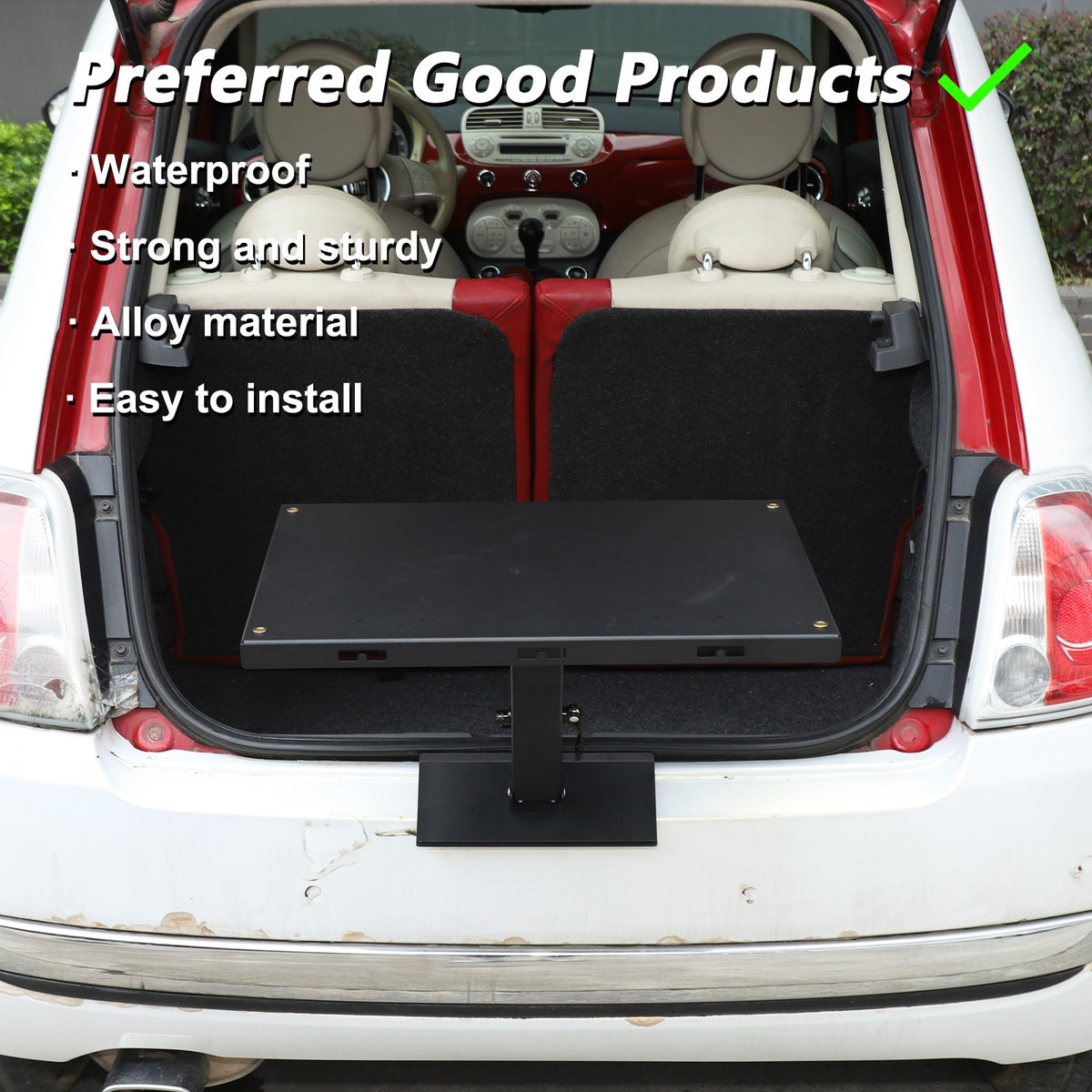Car Camping Portable Trunk Lock Latch Table For Fiat 500 2009-2015 20