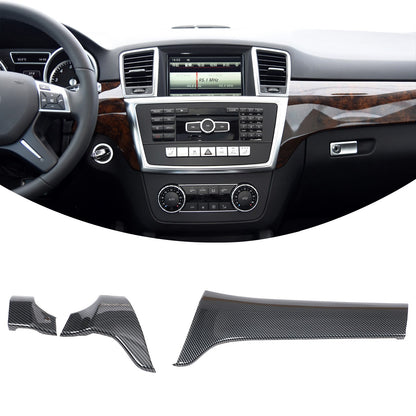 Carbon Fiber ABS Center Console Panel Trim For Benz ML W166/GL X166 2013‑2015 3