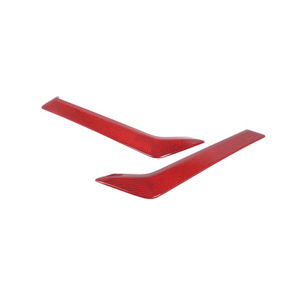 Red Real Dry Carbon Fiber Side Air Fender Vent Trim For Infiniti Q60 2016+ 5