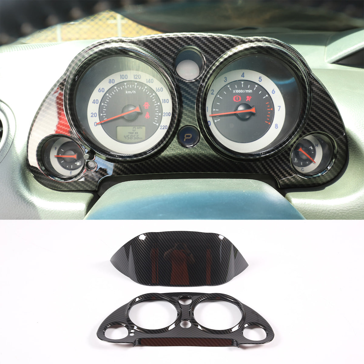 Carbon fiber ABS Dashboard Trim Panel For Mitsubishi Eclipse 2006-2011 2PCS 10