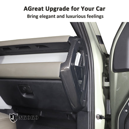Carbon Style Dashboard Sides Panel Cover Trim For Land Rover Defender 20-23 5