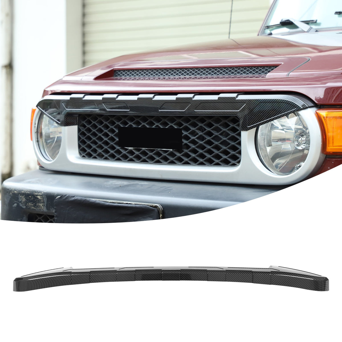 Front Grille Headlight Upper Molding Trim For Toyota FJ Cruiser 2007-2021 15