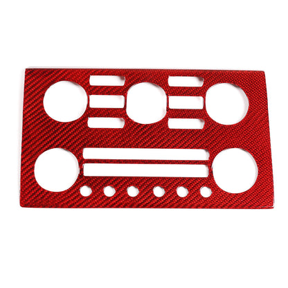 Red Carbon Fiber Central Control Volume Panel Trim for Nissan GTR R35 08-16 3