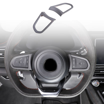 Matte Real Carbon Fiber Steering Wheel Button Cover Trim For Lotus EMIRA 21-25 2