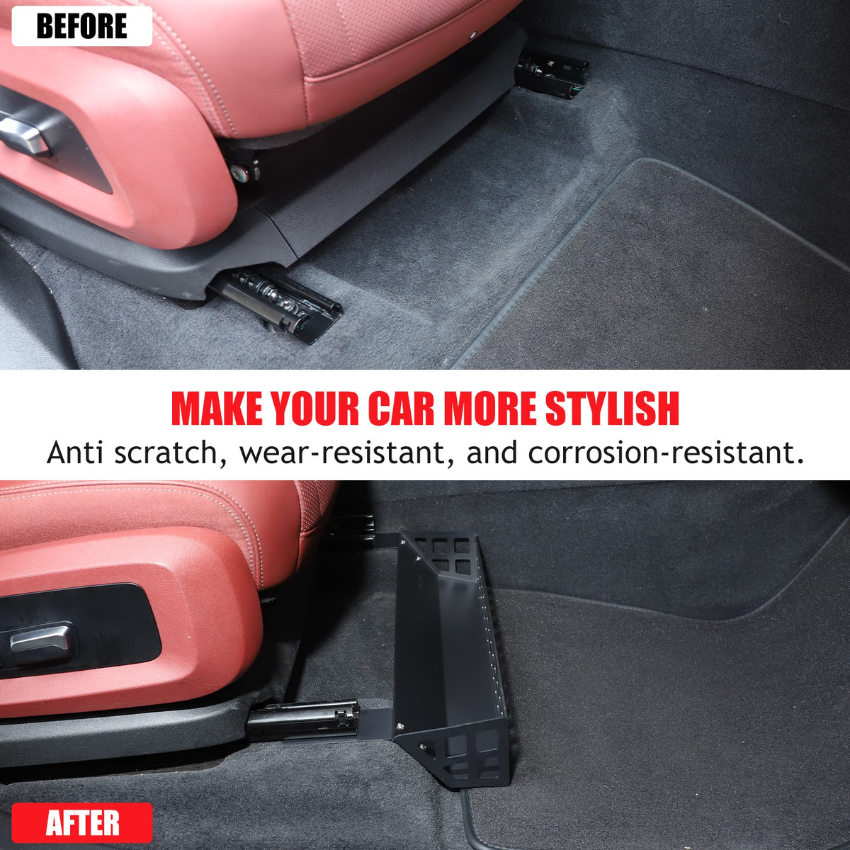 Aluminum Alloy Under-Seat Storage Basket Box Tray For BMW X5 G05 2019+ 5