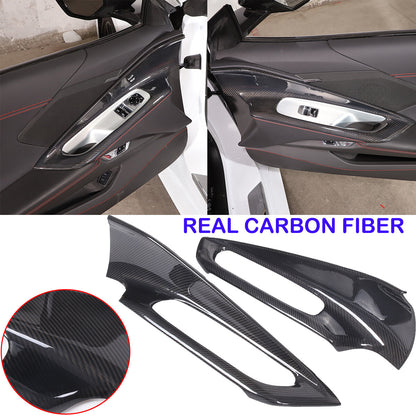 Real Dry Carbon Fiber Full Interior Center Set Trim Kit For Corvette C8 20-25 US - Styles 31-35 16