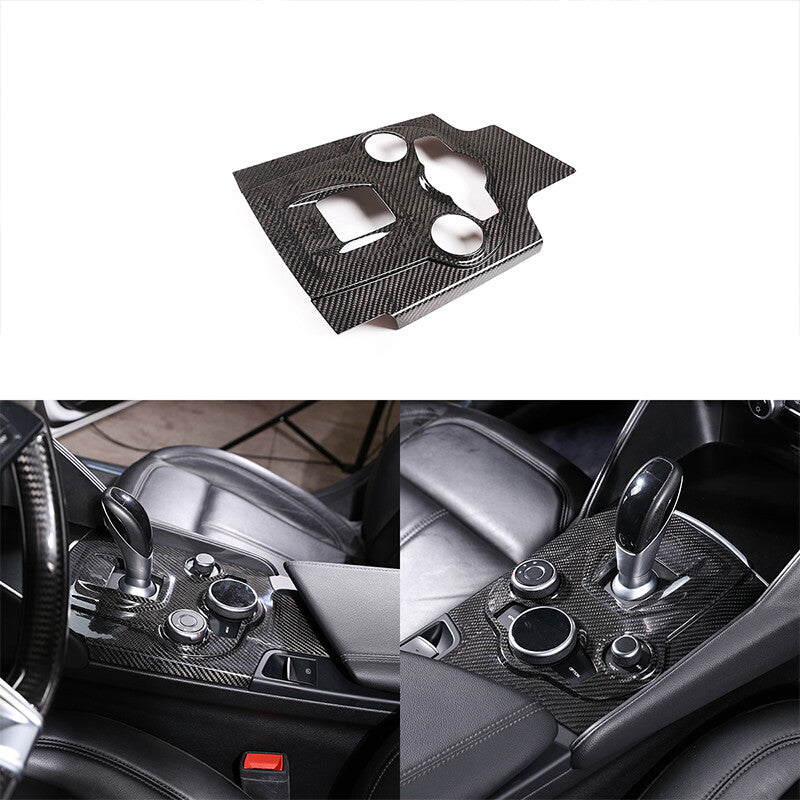 For Alfa Romeo Giulia Stelvio 2017-19 Central Control Gear Panel Cover 10