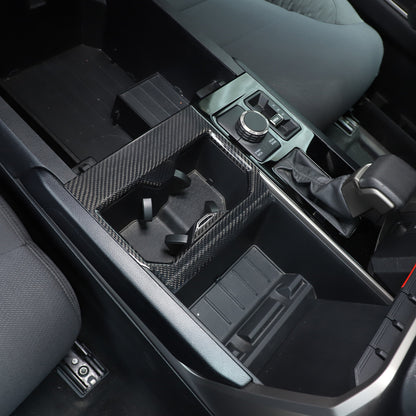 Real Carbon fiber Center Front Cup Holder Cover Trim Frame For Toyota Tundra 22+ 9