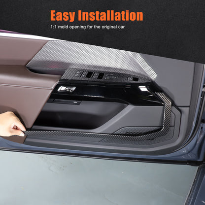 ABS Carbon Fiber Inner door Armrest panel Trim Cover For BMW 7 Series G70 23-25 18