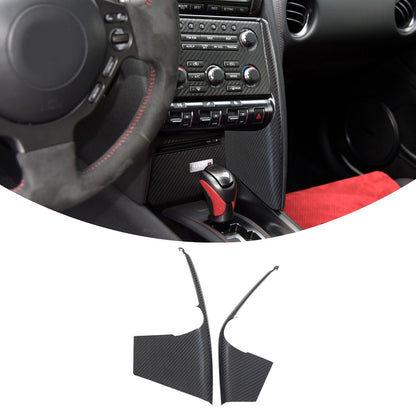 Real Carbon Fiber Mode Button Side Cover Trim For Nissan GT‑R R35 2008‑2016 2