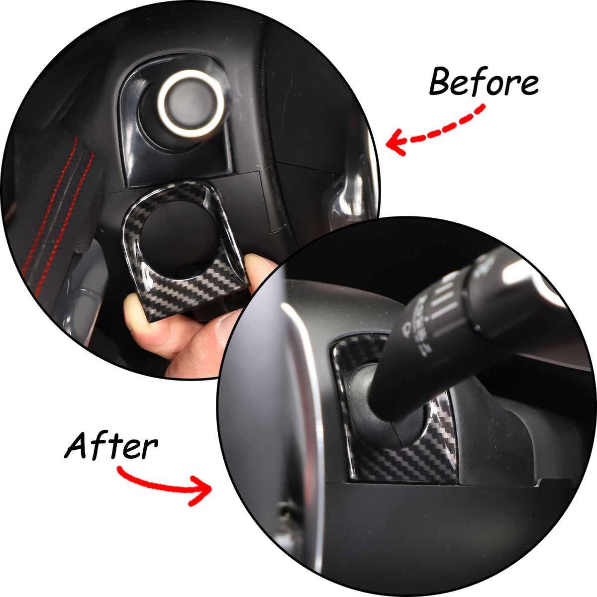 Carbon Fiber ABS Interior Full Decor Cover Trim Kit For Corvette C8 2020-2025 - Styles 26-30 47