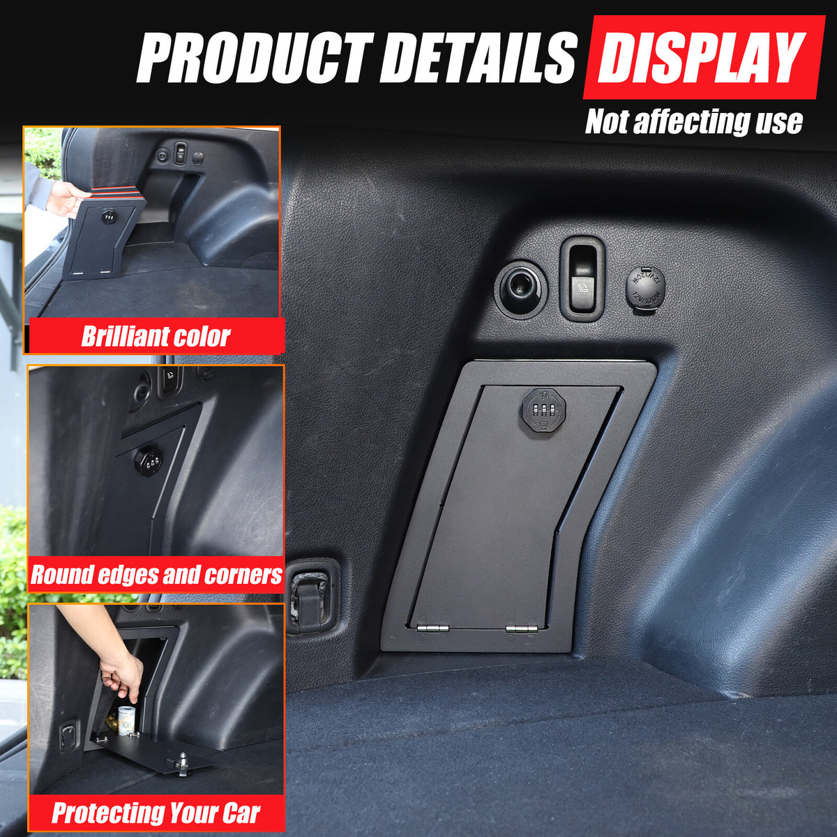 Rear Trunk Side Vault Safe Storage Lock Box For Subaru Forester 4th SJ 13-18 19