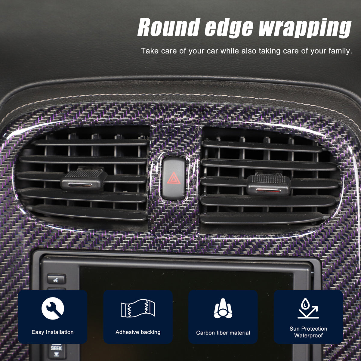 Real Carbon Fiber Interior Center Console Gear Trim For Corvette C6 2005-2013 8