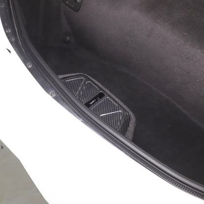 Real Carbon Fiber Trunk Lock Base Cover Trim For Corvette C8 Coupe 2020+ 6