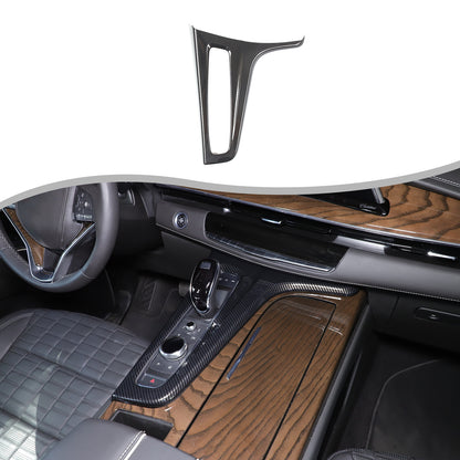 Carbon Fiber ABS Center Control Gear Trim Panel For Cadillac Escalade 21-23 US 16