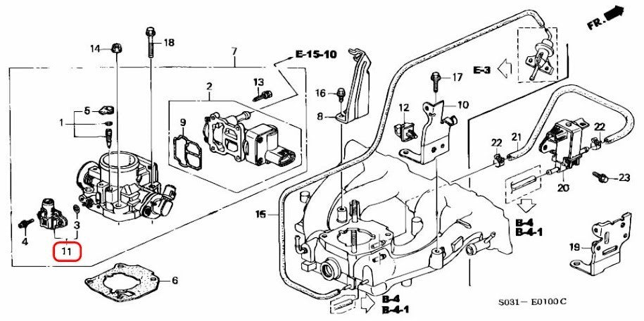 Honda OEM Manifold Air Pressure MAF Sensor 37830-PAA-S00 for Accord 3