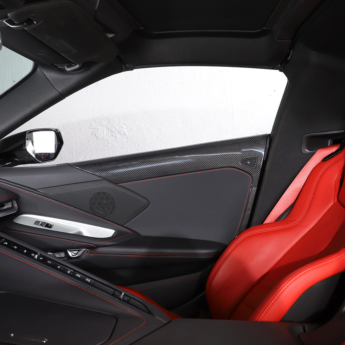 Real Dry Carbon Fiber Full Interior Center Set Trim Kit For Corvette C8 20-25 US - Styles 51-55 48