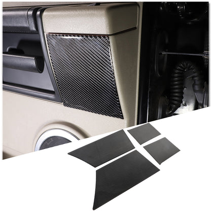 Soft Carbon Fiber Interior Door Panel Trim Stickers for Hummer H2 2003-07 US 4