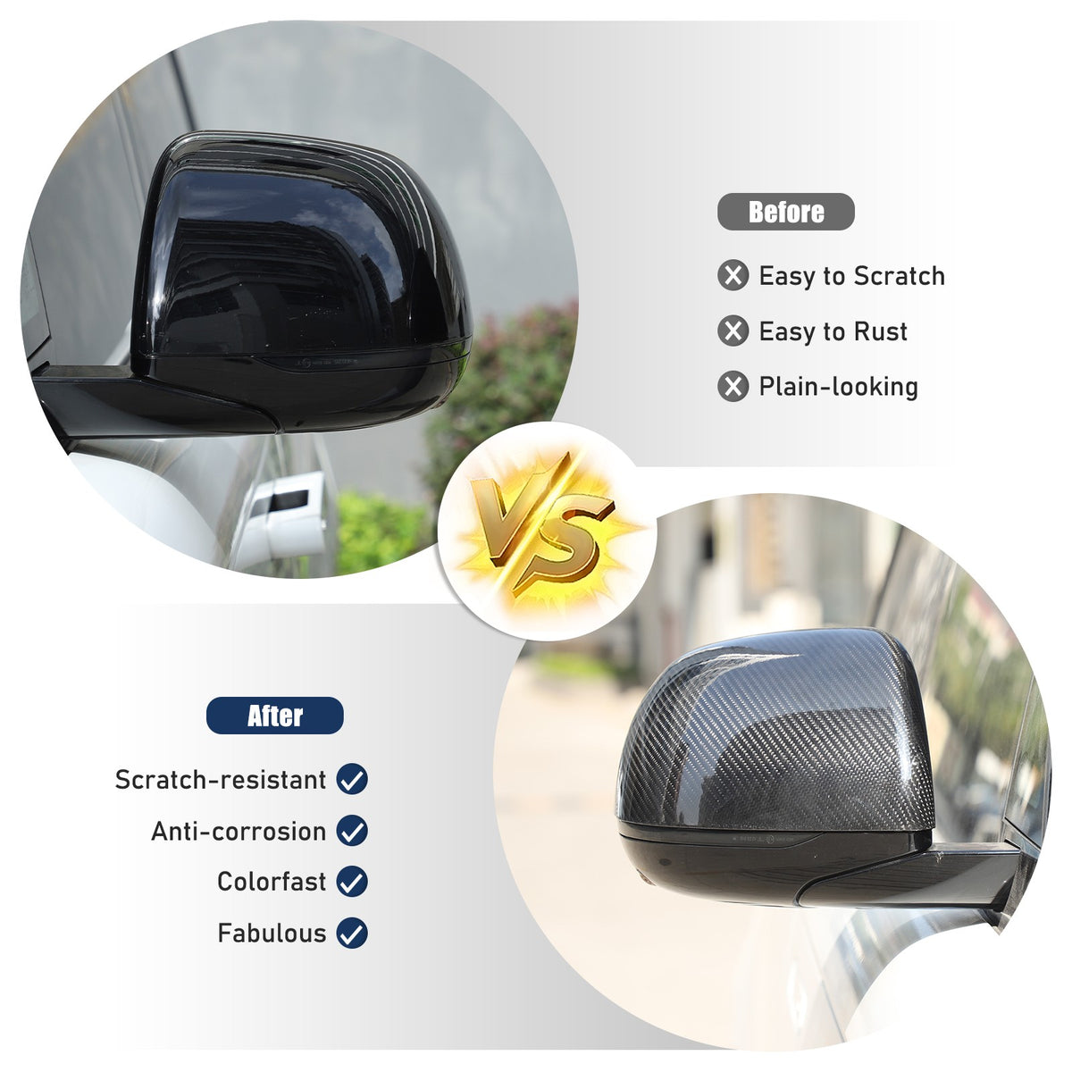 Real Carbon Fiber Side Mirror Cover For LR Range Rover Sport L461 Vogue L460 23+ 23