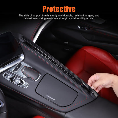 ABS Carbon Fiber Interior Full Cover Trim Kit Set For Corvette C8 2020-2025 6