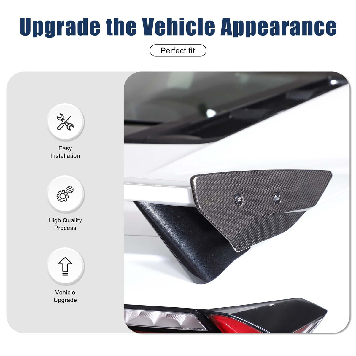 Real Carbon Fiber Replacement Rear Tail Trunk Lid Cover For Corvette C8 20+ US 13