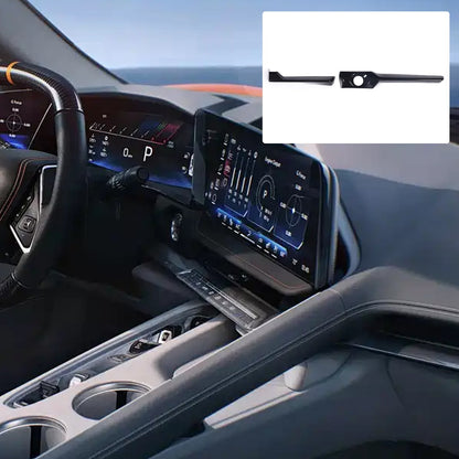 ABS Glossy Piano Black Steering Wheel Side Dashboard Trim For Corvette C8 2026+ 17