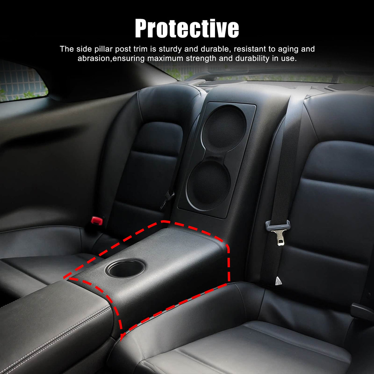 Matte Real Carbon Fiber Rear Cup Holder Panel Trim For Nissan GTR R35 2008-2016 16