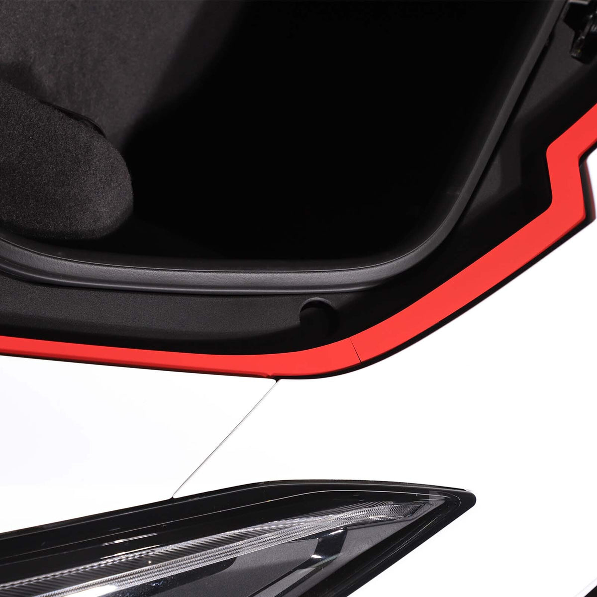 Red Front Trunk Bezel Gloss Stainless Plate Fit For Corvette C8 2020-2026 19