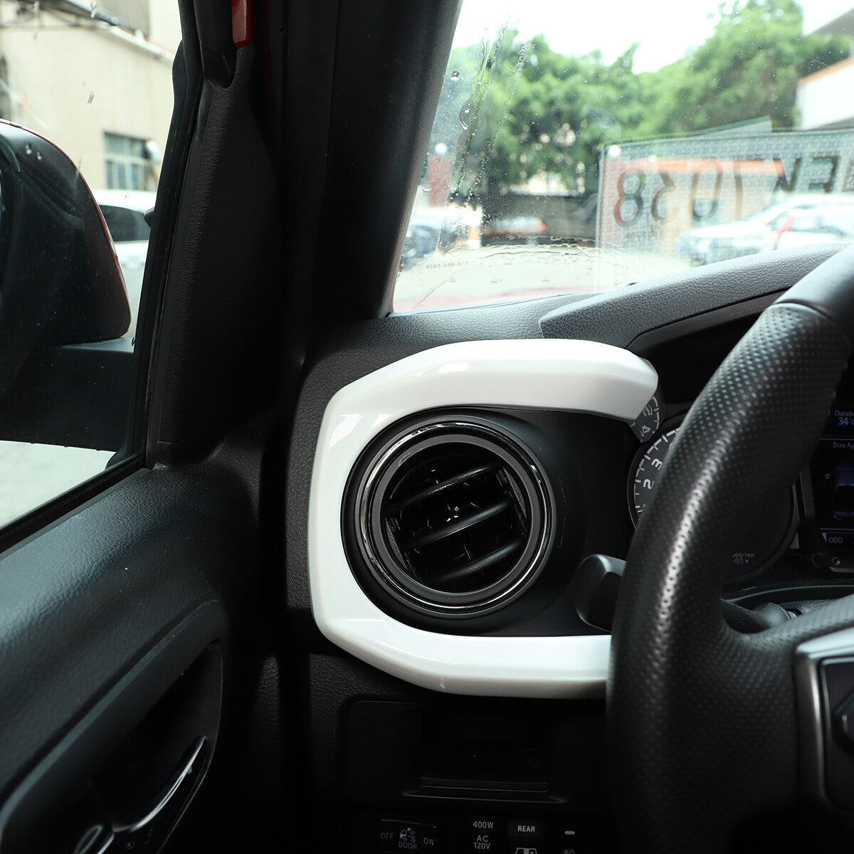 White ABS Dashboard Decoration U Shape Trim For Toyota Tacoma 2016-2023 10