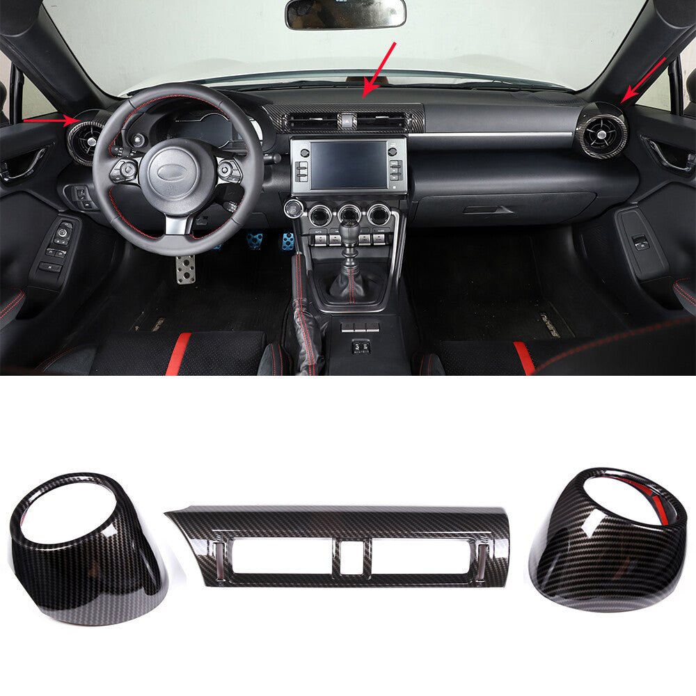 Carbon Look Console Interior Trim Cover Set For Toyota 86/Subaru BRZ 2022 US 8
