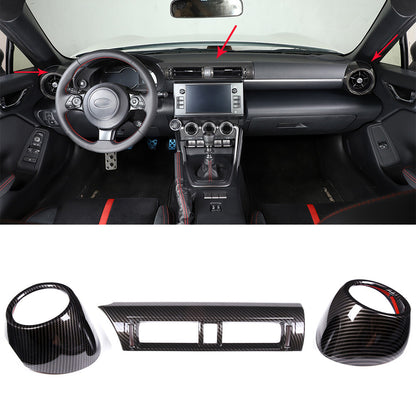 Carbon Look Console Interior Trim Cover Set For Toyota 86/Subaru BRZ 2022 US 8