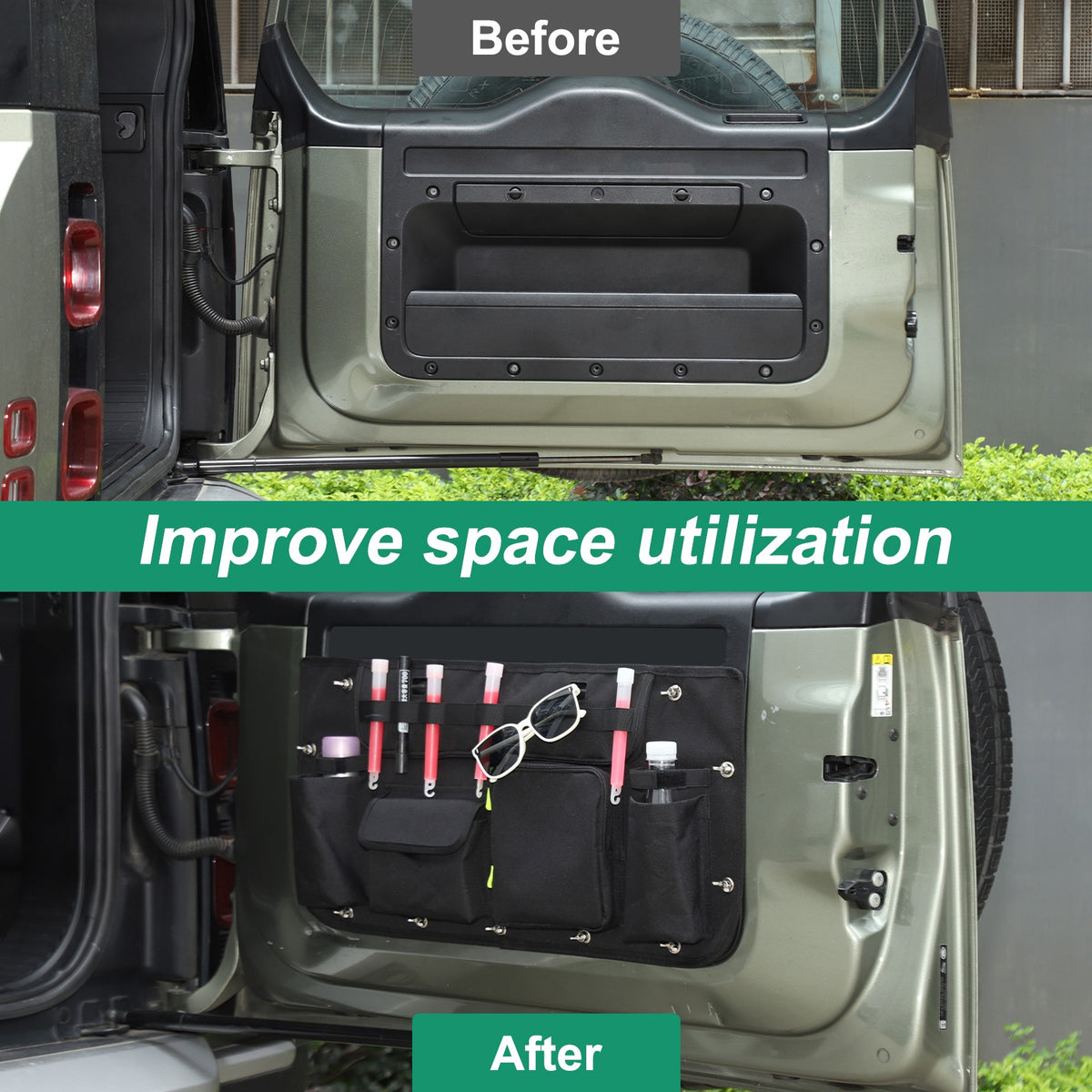 Tailgate Hanging Storage Bag Tray For Land Rover Defender L663 2020+ 6