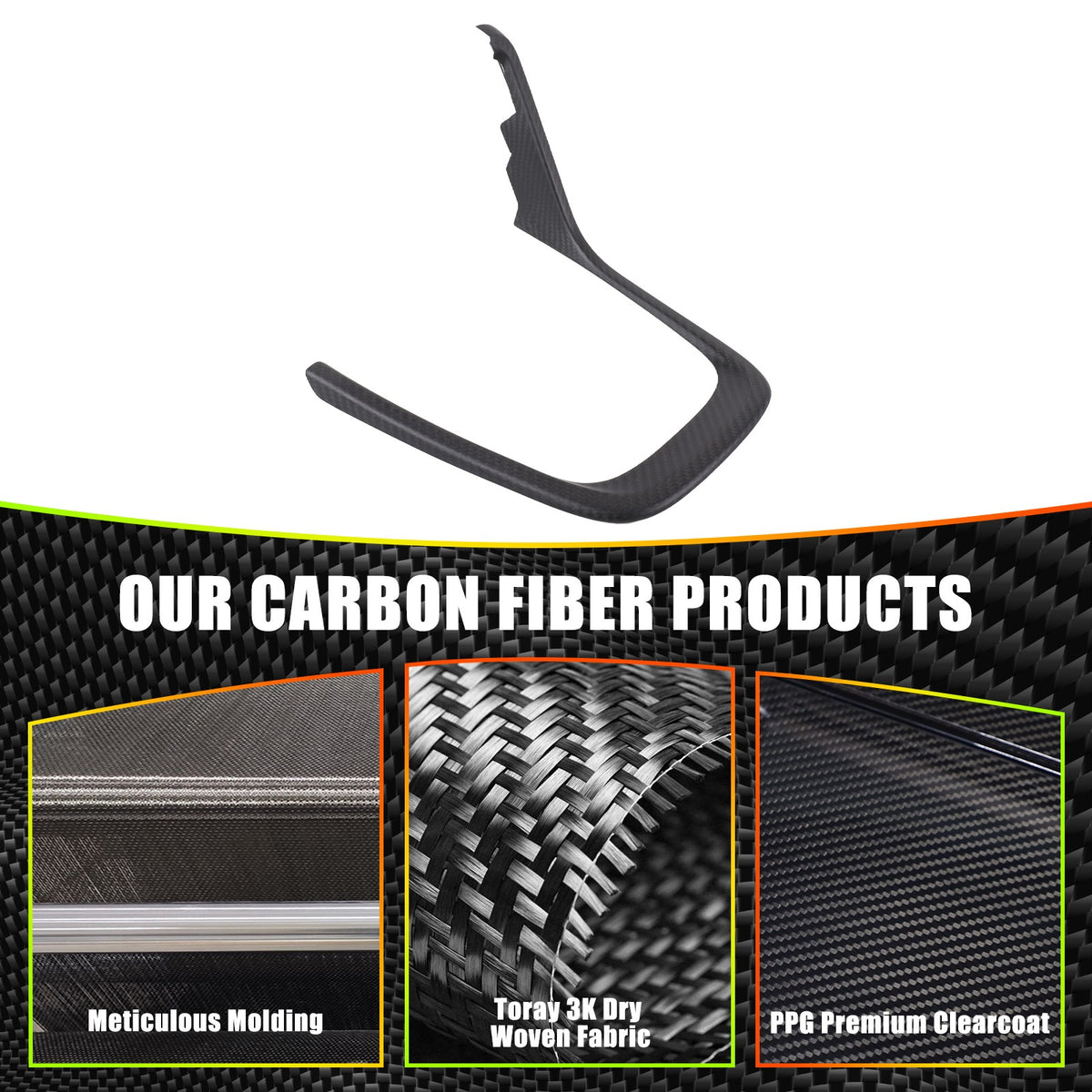 Matte Real Carbon Fiber Center Console Gear Frame For Subaru BRZ Toyota GR86 22+ 4