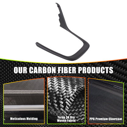 Matte Real Carbon Fiber Center Console Gear Frame For Subaru BRZ Toyota GR86 22+ 4