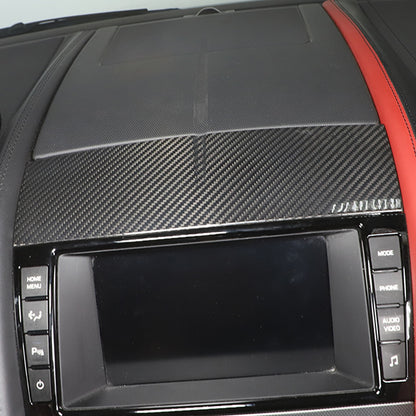 Real Carbon fiber Navigation screen upper cover Trim For Jaguar F-TYPE 2013-22 7