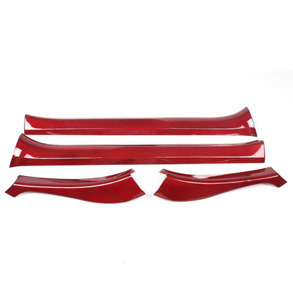 Red Real Carbon Fiber Full Interior Set Decor Trim Kit for Corvette C8 20-25 - Styles 21-25 16