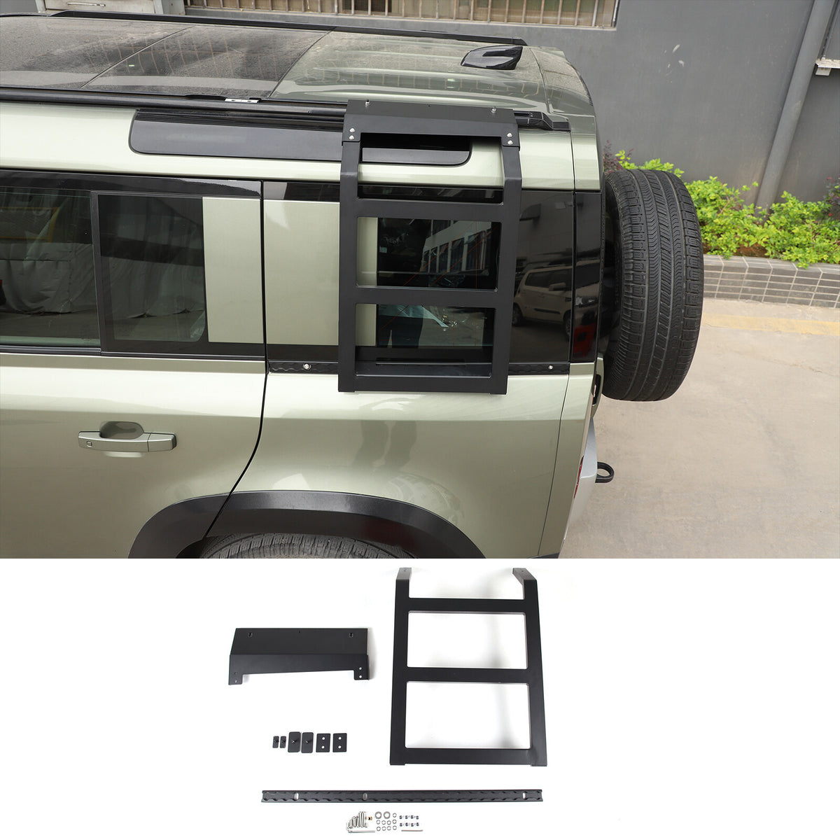Back Rear Roof Ladder Tailgate Passanger Side Rack For Land Rover Defender 20-24 3
