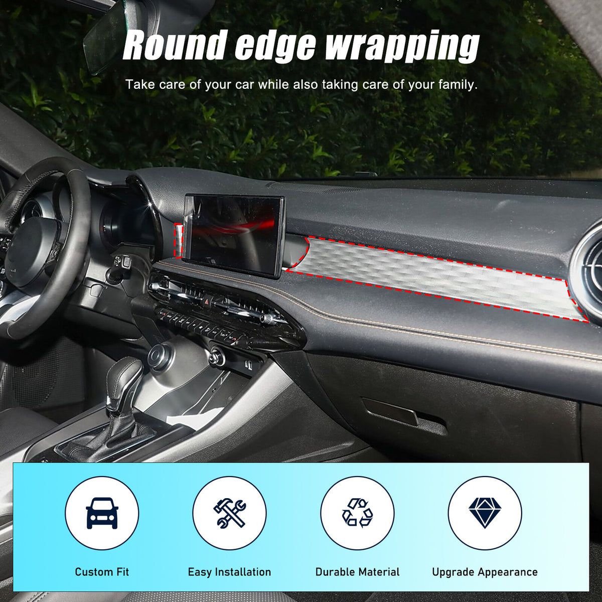 Real Carbon fiber Interior Dashboard Cover trim Strip for Alfa Romeo Tonali 22+ 6
