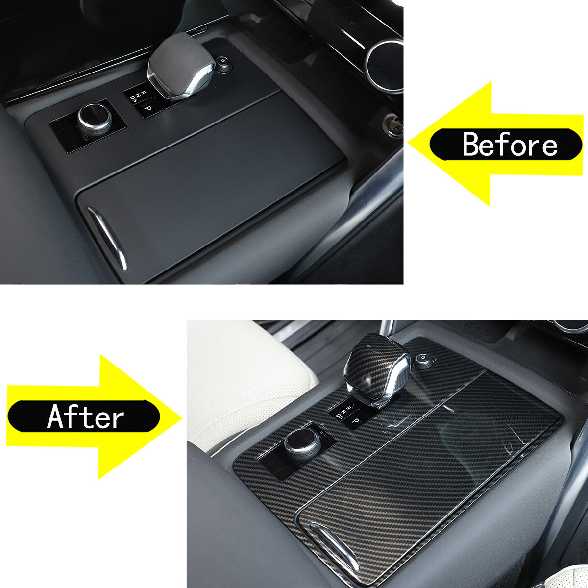 ABS Carbon Fiber Center Gear Shift Cover Trim for Land Rover Discovery 5 20-21 10