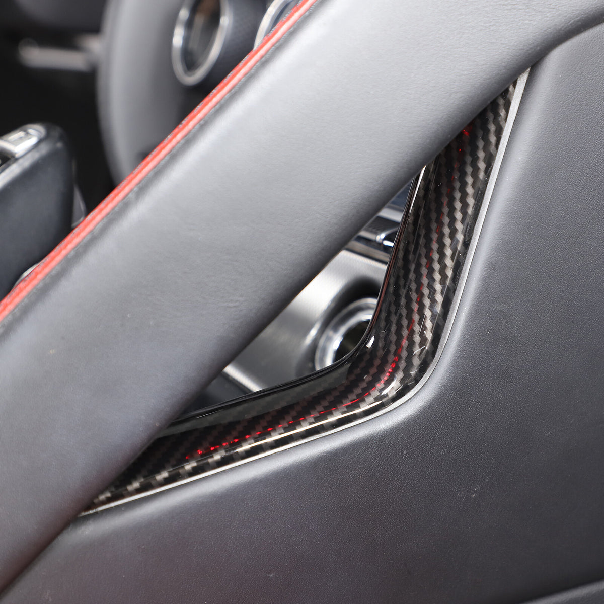 ABS Carbon Fiber Interior Full Set Cover Trim Kit For Jaguar F-type X152 2013-25 - Styles 6-10 42