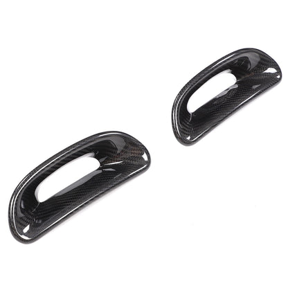 Real Carbon Fiber Front Rear Seat Back Trim For Fiat 500 Abarth 595 2016-2024 5