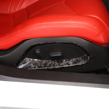Forged Carbon Fiber Car Seat Adjustment Switch Trim For Corvette C8 2020-2026 4