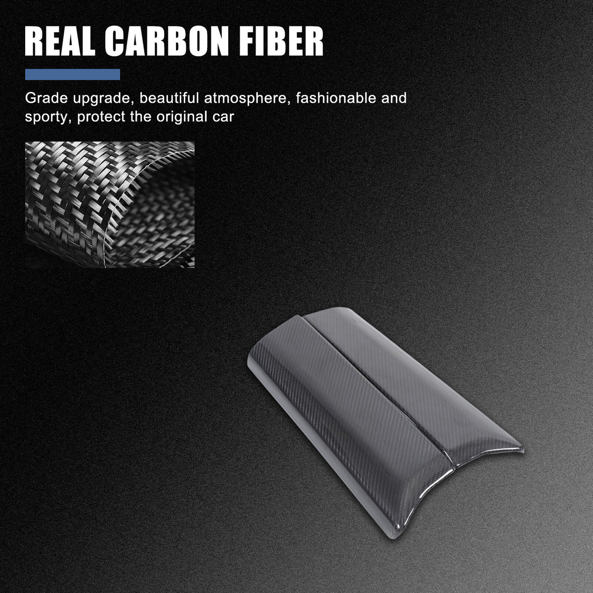 Real Carbon Fiber Center Console Armrest Box Cover Trim For BMW 5 Series G60 24+ 17