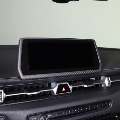Matte Real Carbon Fiber Touch Display Navigation Screen Cover For Toyota Supra 4