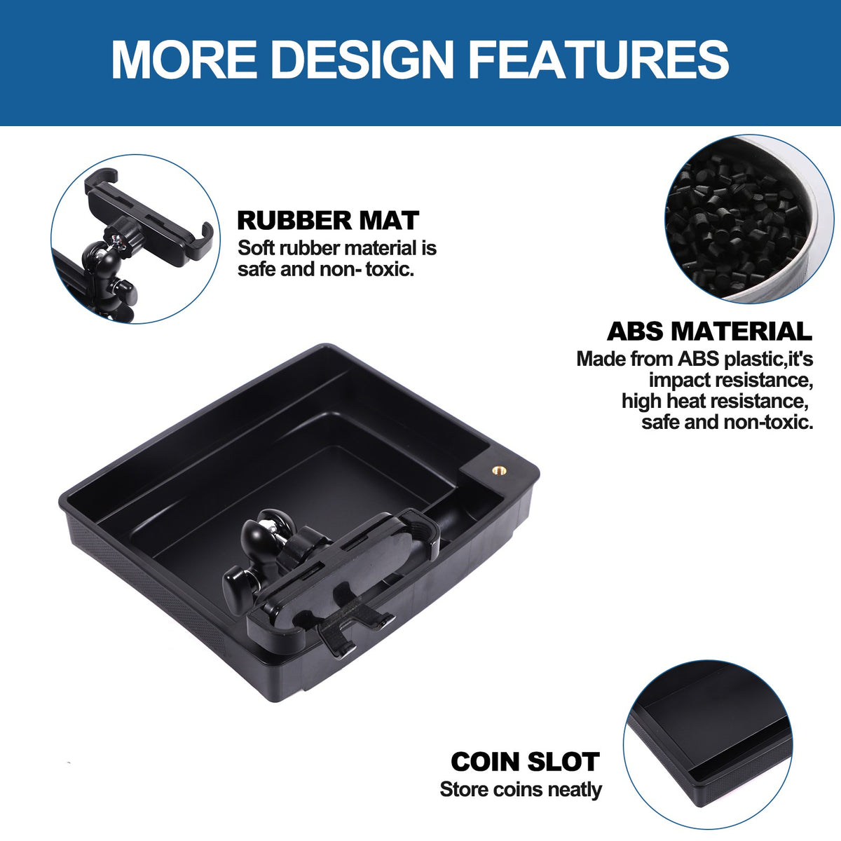 Dashboard Storage Box Organizer Phone Holder For Nissan Frontier 09-17 US 2