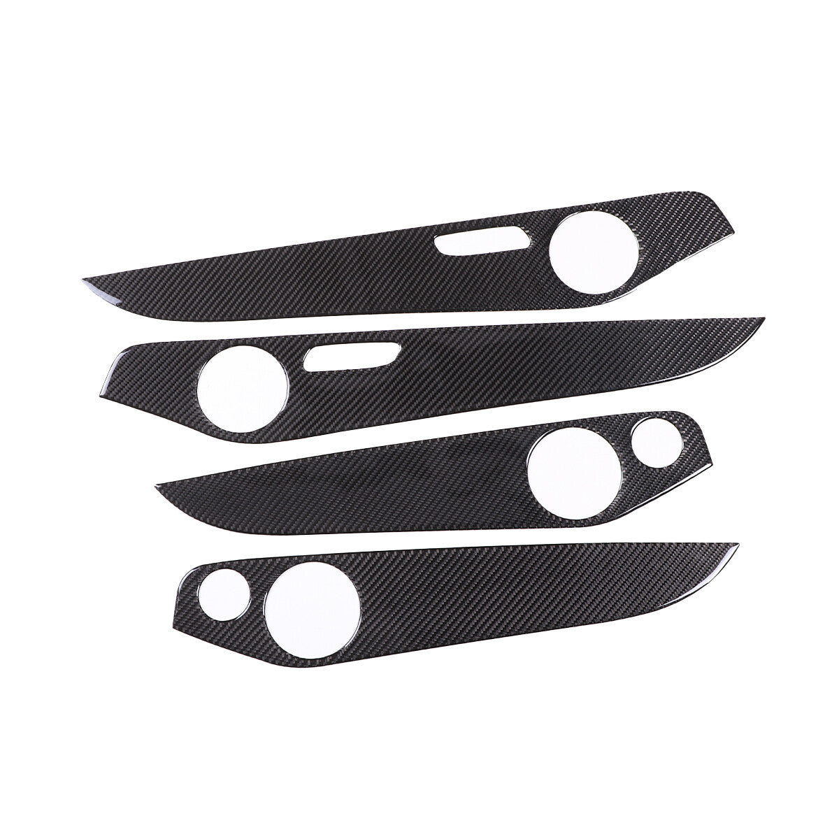 Real Carbon Fiber Interior Door Panel Trim For Benz C GLC Class W205 2014-20 10