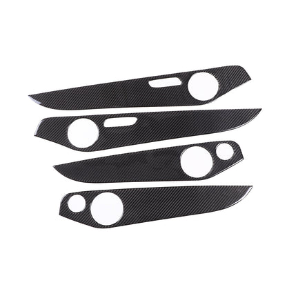 Real Carbon Fiber Interior Door Panel Trim For Benz C GLC Class W205 2014-20 10