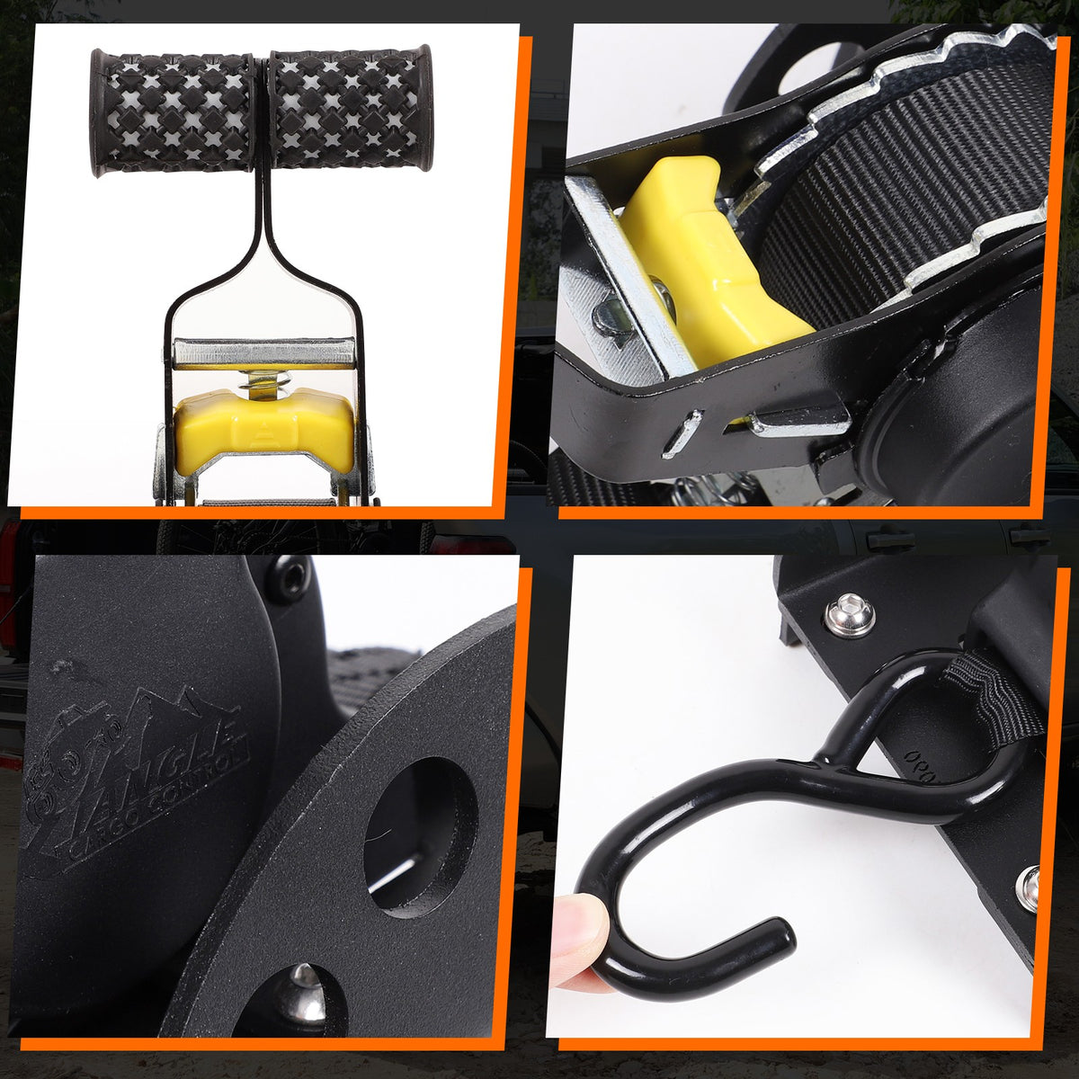 Carbon Steel Truck Bed Tie Down Ratchet Strap Trim For Ford Ranger T9 2023+ 10