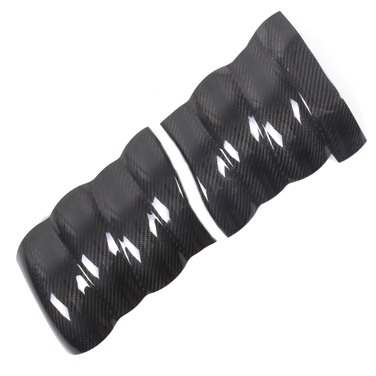 2Pcs Real Dry Carbon Fiber Intake Manifold Cover Engine For Corvette C6 2005-13 12